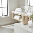 Allegra Champagne Finish Bathroom Jar
