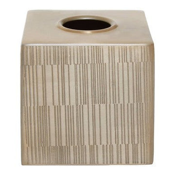 Allegra Champagne Finish Tissue Box