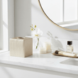 Allegra Champagne Finish Tissue Box