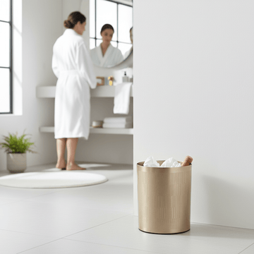 Allegra Champagne Finish Waste Bin