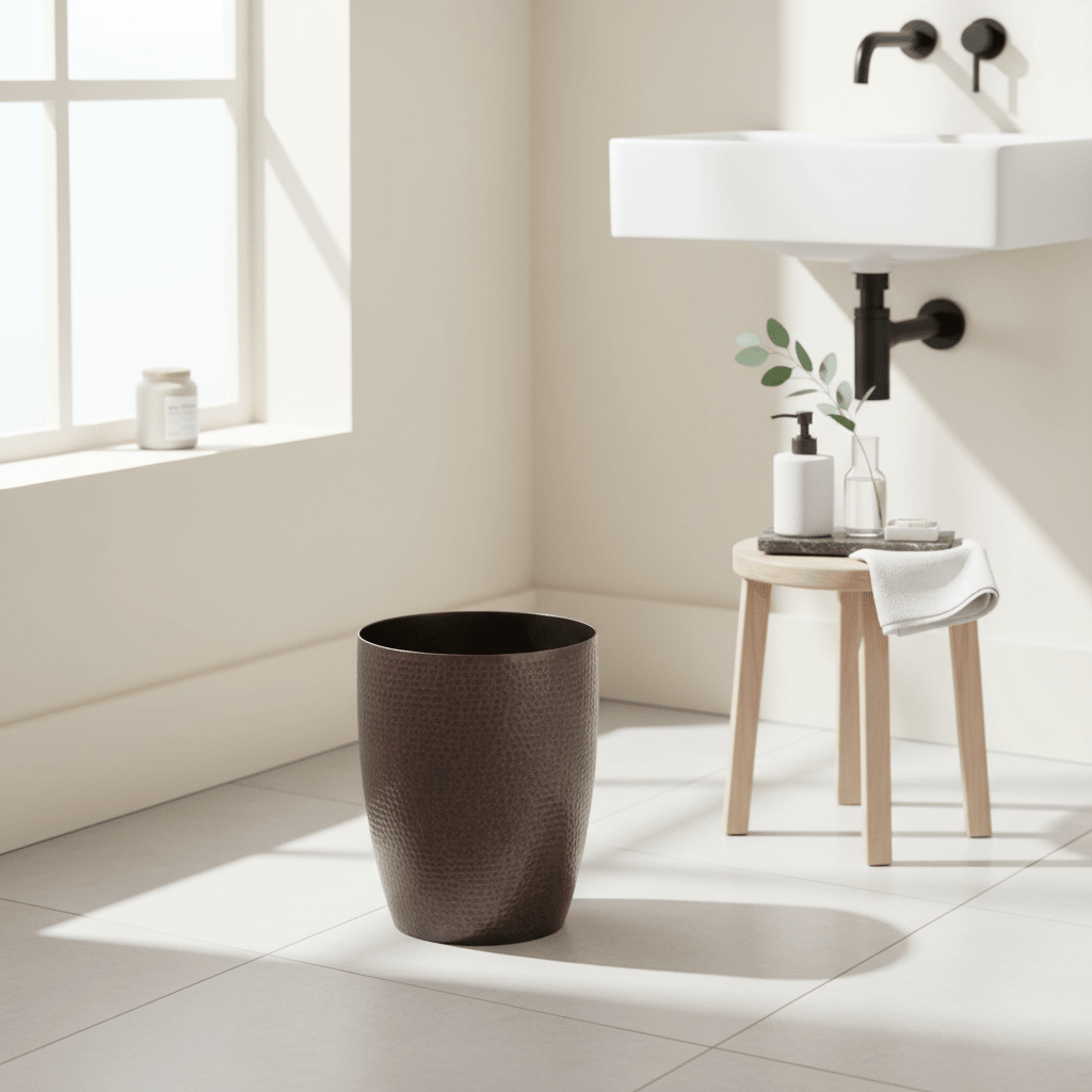 Allegra Dark Bronze Finish Waste Bin