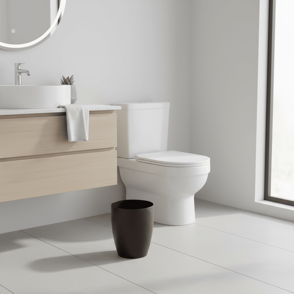 Allegra Dark Bronze Finish Waste Bin