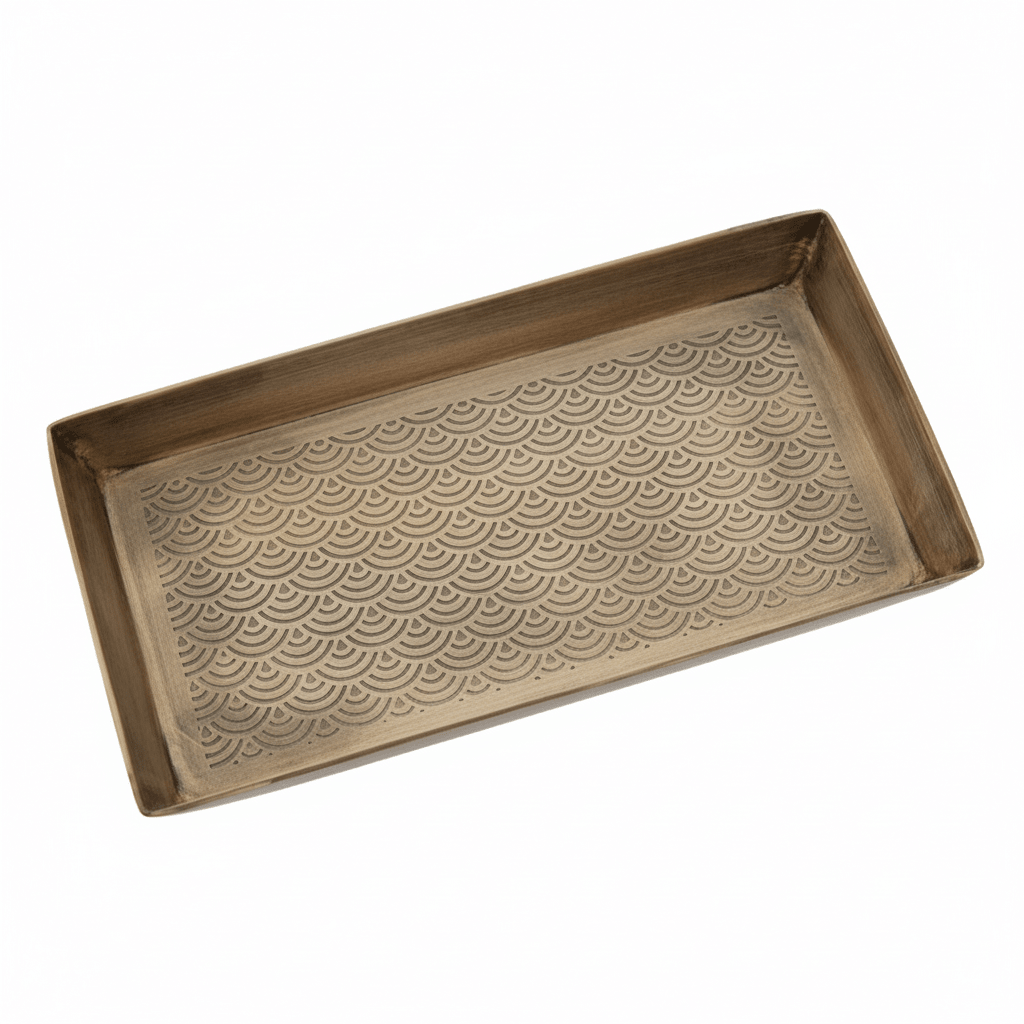 Allegra Etched Detail Aluminium Tray