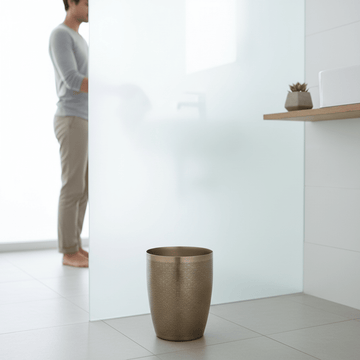 Allegra Etched Detail Aluminium Waste Bin