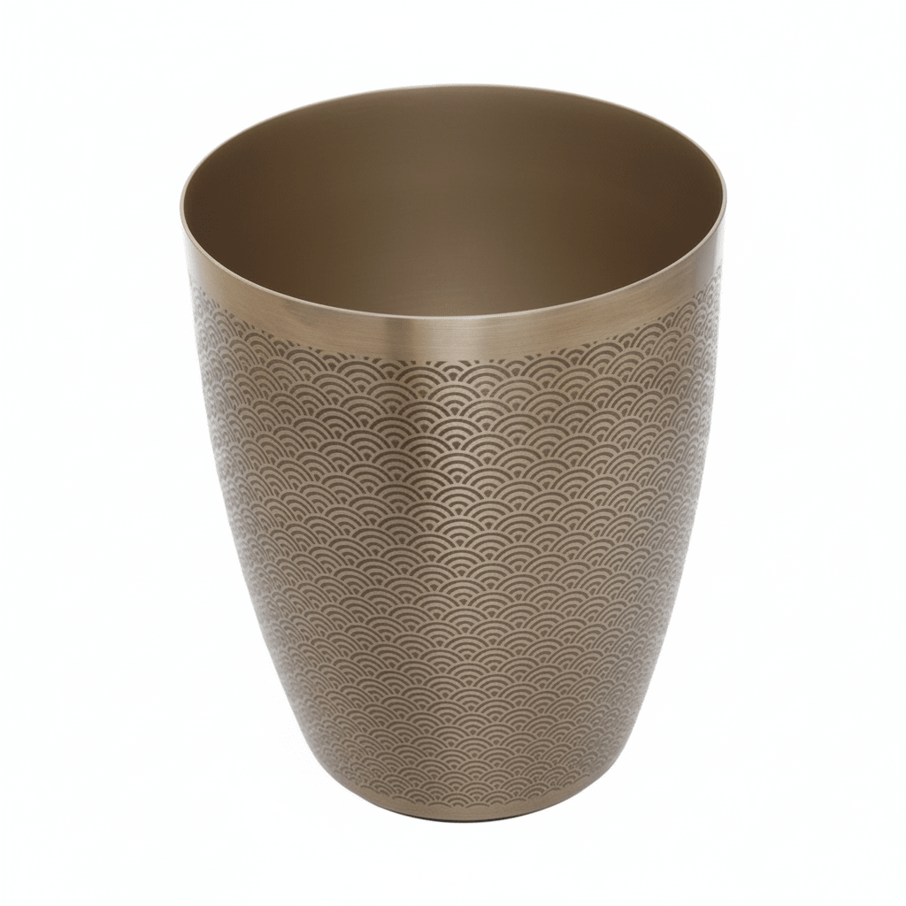 Allegra Etched Detail Aluminium Waste Bin