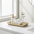 Allegra Etched Metallic Bathroom Tray