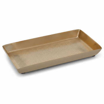 Allegra Etched Metallic Bathroom Tray