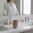 Allegra Etched Metallic Bathroom Tumbler