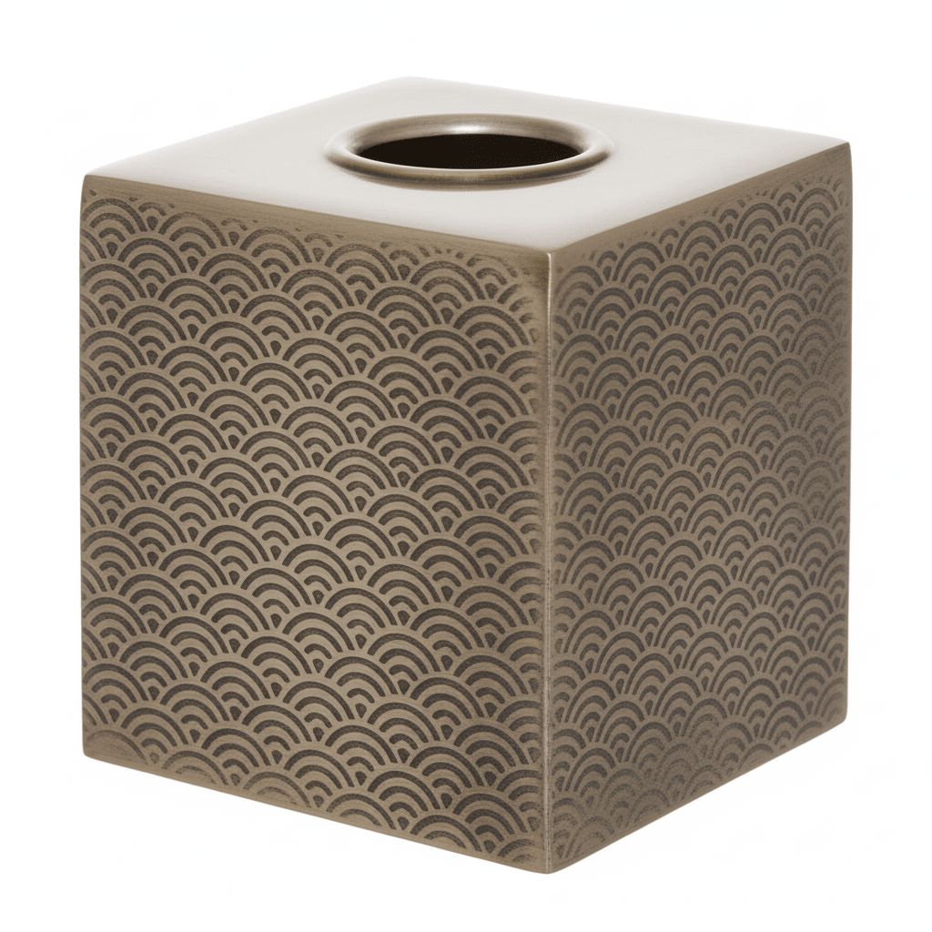 Allegra Etched Metallic Tissue Box