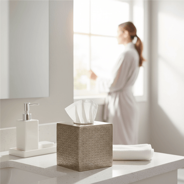 Allegra Etched Metallic Tissue Box