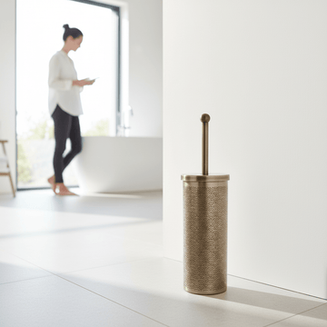 Allegra Etched Metallic Toilet Brush