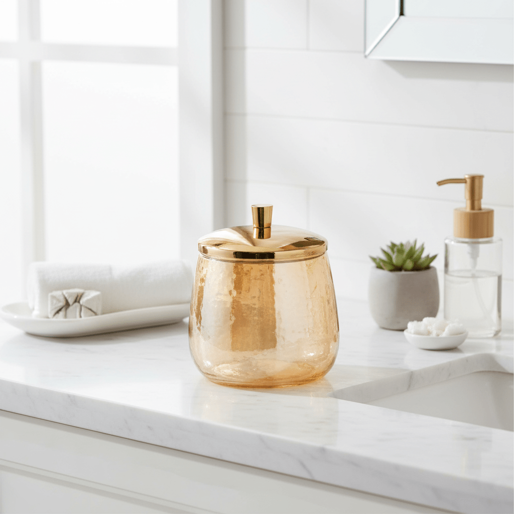 Allegra Glass Bathtoom Jar