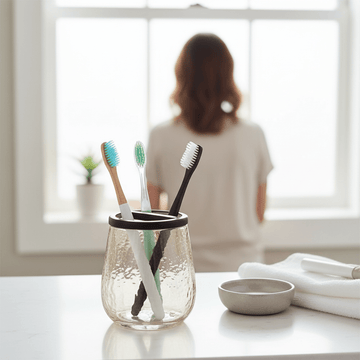 Allegra Glass Toothbrush Holder