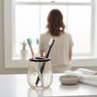 Allegra Glass Toothbrush Holder