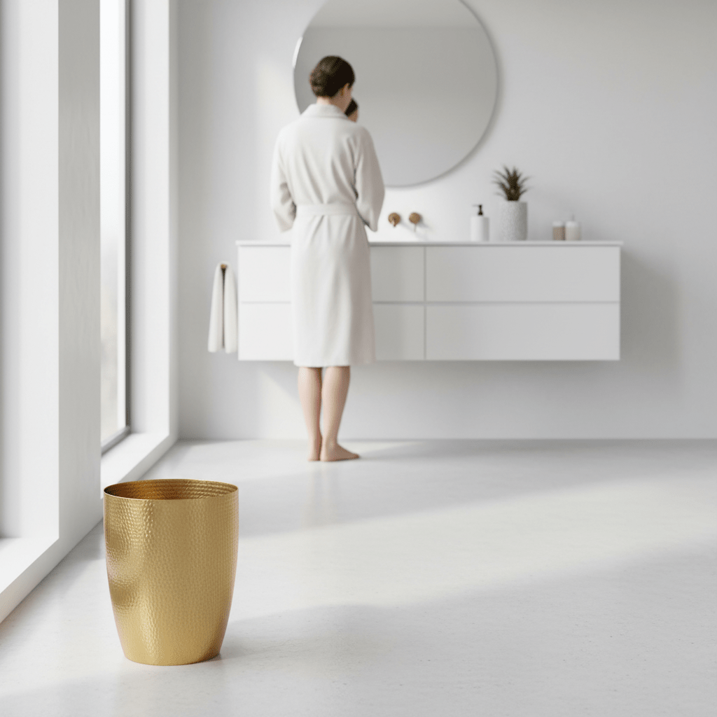 Allegra Gold Finish Waste Bin