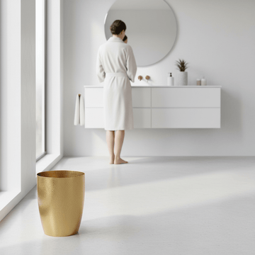 Allegra Gold Finish Waste Bin
