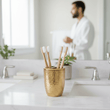 Allegra Hammered Effect Toothbrush Holder