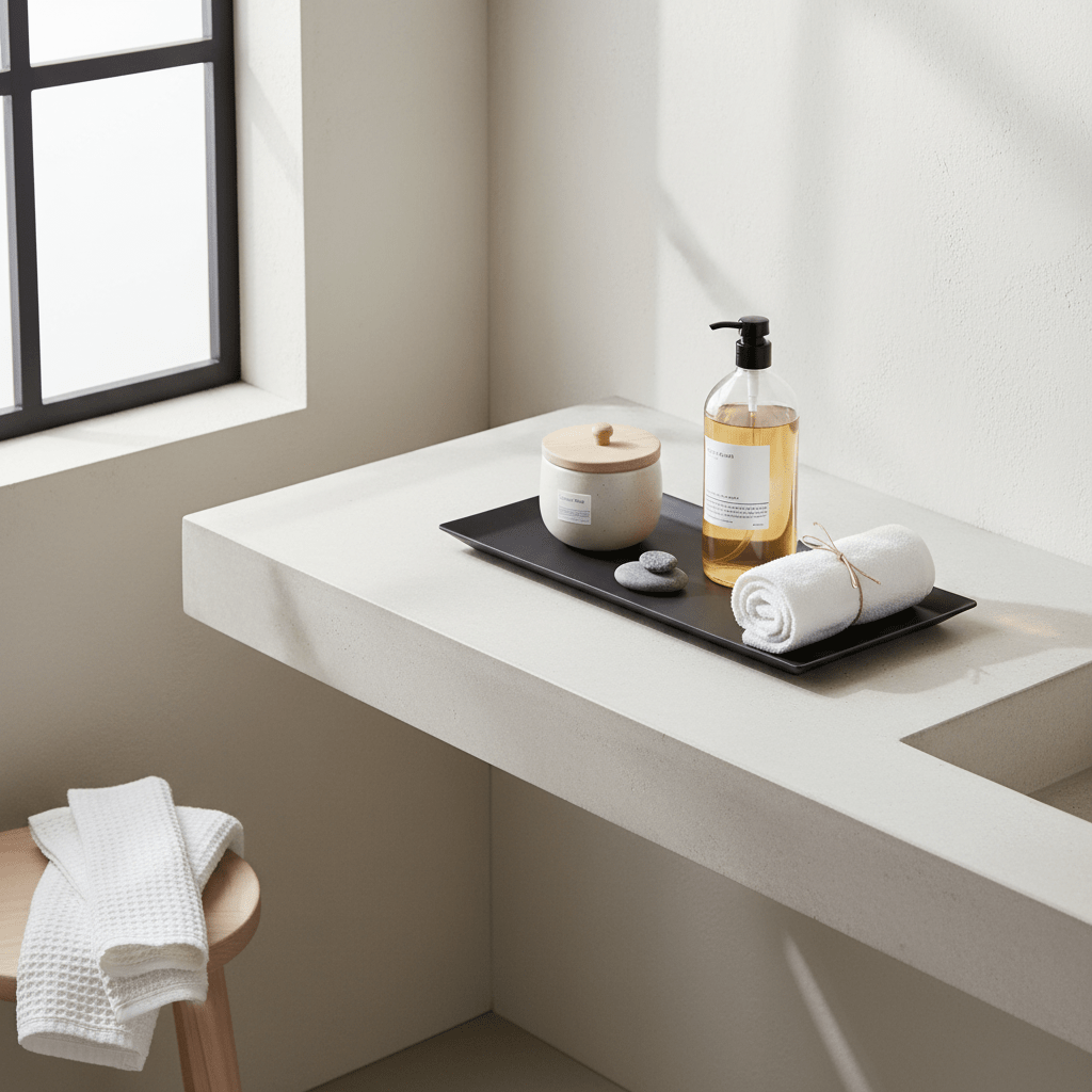 Allegra Kiara Black Bathroom Tray