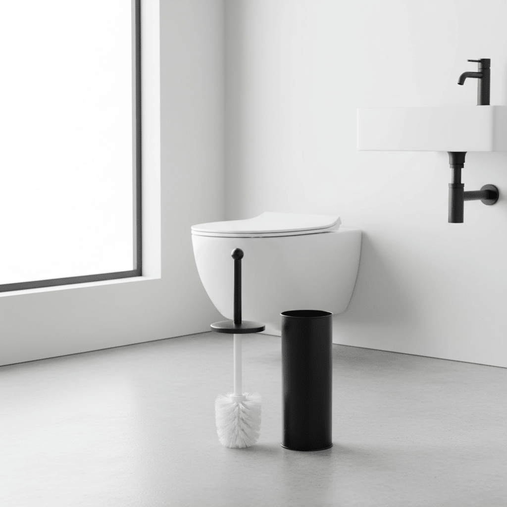 Allegra Kiara Black Toilet Brush