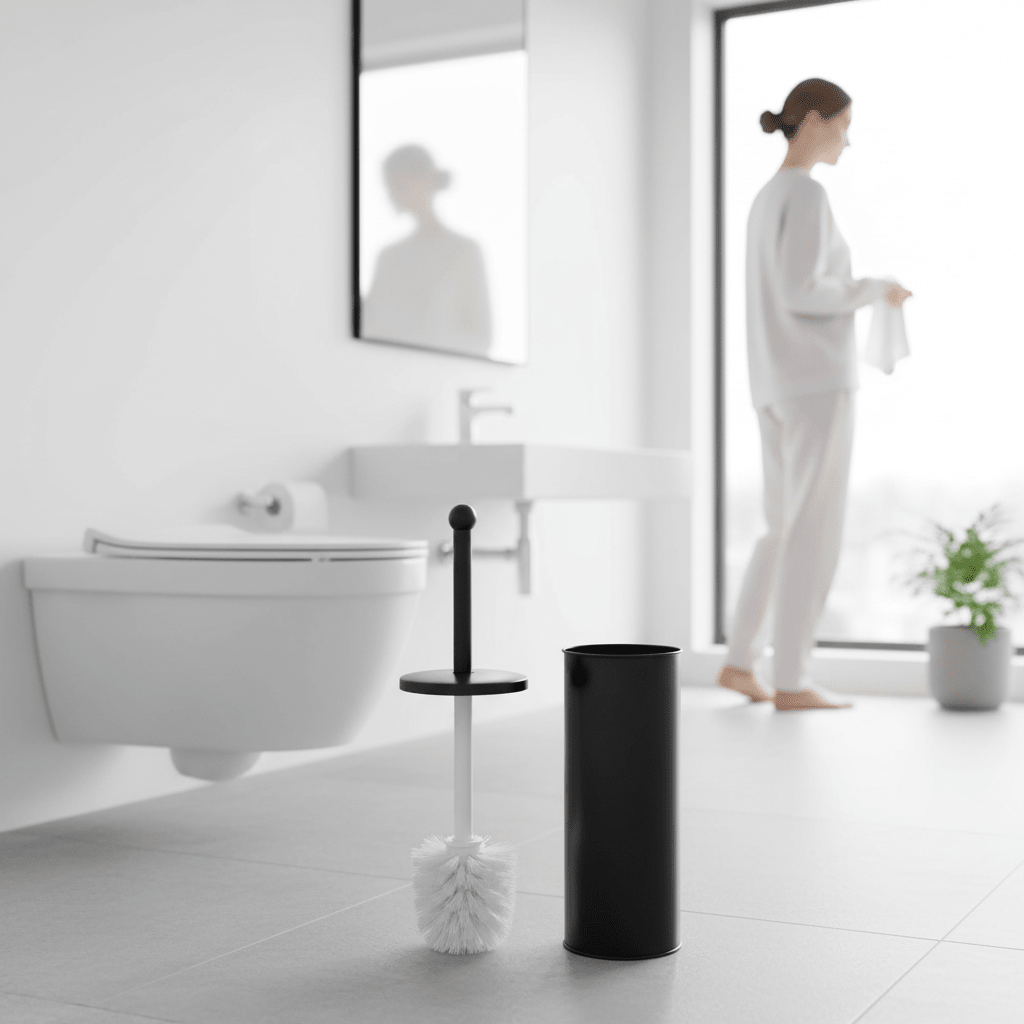 Allegra Kiara Black Toilet Brush