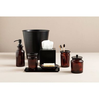 Allegra Kiara Brown Glass Soap Dispenser