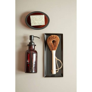 Allegra Kiara Brown Glass Soap Dispenser