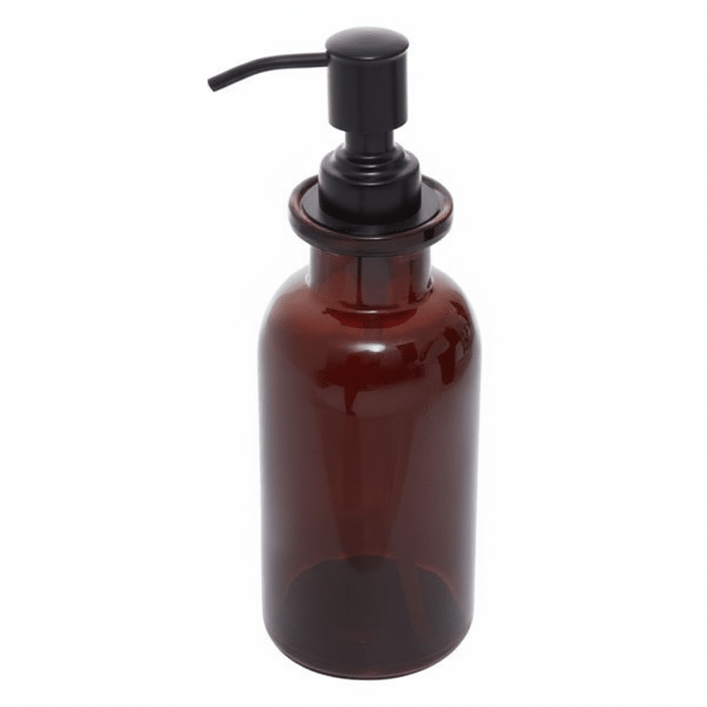 Allegra Kiara Brown Glass Soap Dispenser