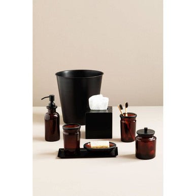 Allegra Kiara Brown Glass Toothbrush Holder