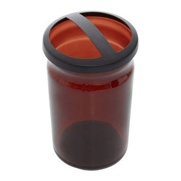 Allegra Kiara Brown Glass Toothbrush Holder