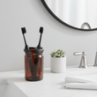 Allegra Kiara Brown Glass Toothbrush Holder