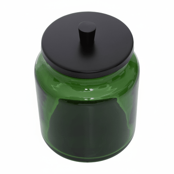 Allegra Kiara Green Glass Bathroom Jar