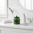 Allegra Kiara Green Glass Bathroom Jar