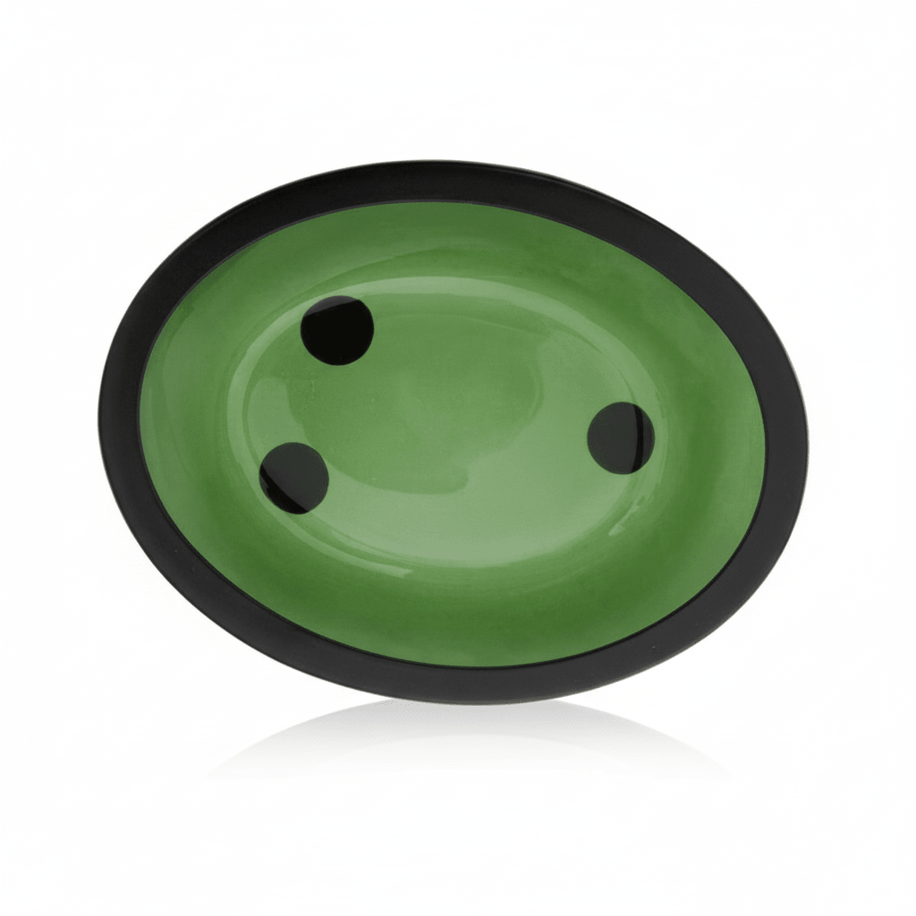 Allegra Kiara Green Glass Soap Dish