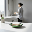 Allegra Kiara Green Glass Soap Dish