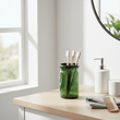 Allegra Kiara Green Glass Toothbrush Holder