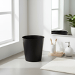 Allegra Kiara Stainless Steel Black Waste Bin