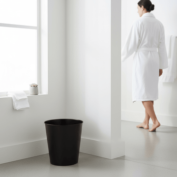 Allegra Kiara Stainless Steel Black Waste Bin