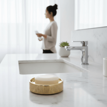 Allegra Line Effect Gold Soap Dish