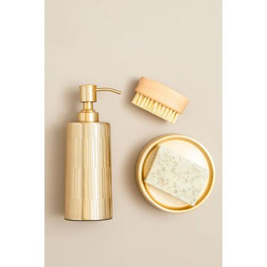 Allegra Line Effect Gold Soap Dish