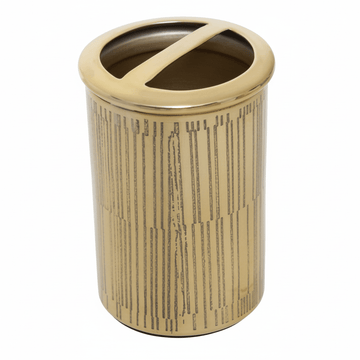 Allegra Line Effect Gold Toothbrush Holder