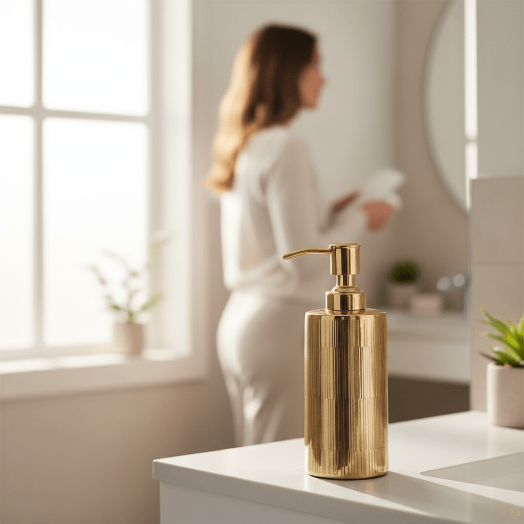 Allegra Metallic Gold Soap Dispenser