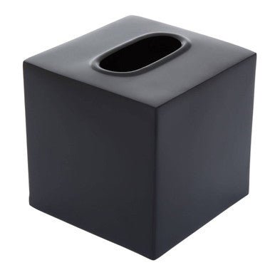 Allegra Stainless Steel Black Tissue Box