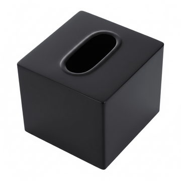 Allegra Stainless Steel Black Tissue Box