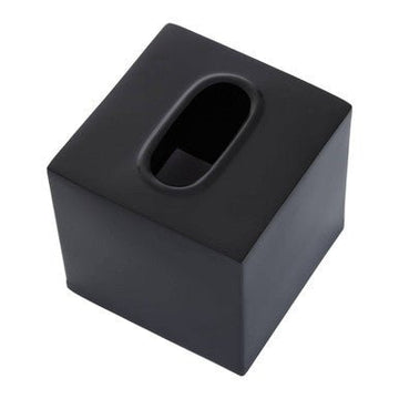 Allegra Stainless Steel Black Tissue Box