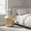 Allure Champagne Gold Diamond Cut End Table