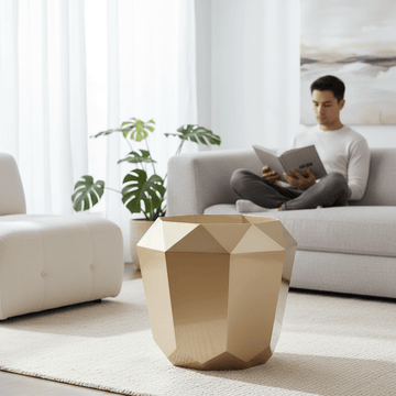 Allure Champagne Gold Diamond Cut End Table