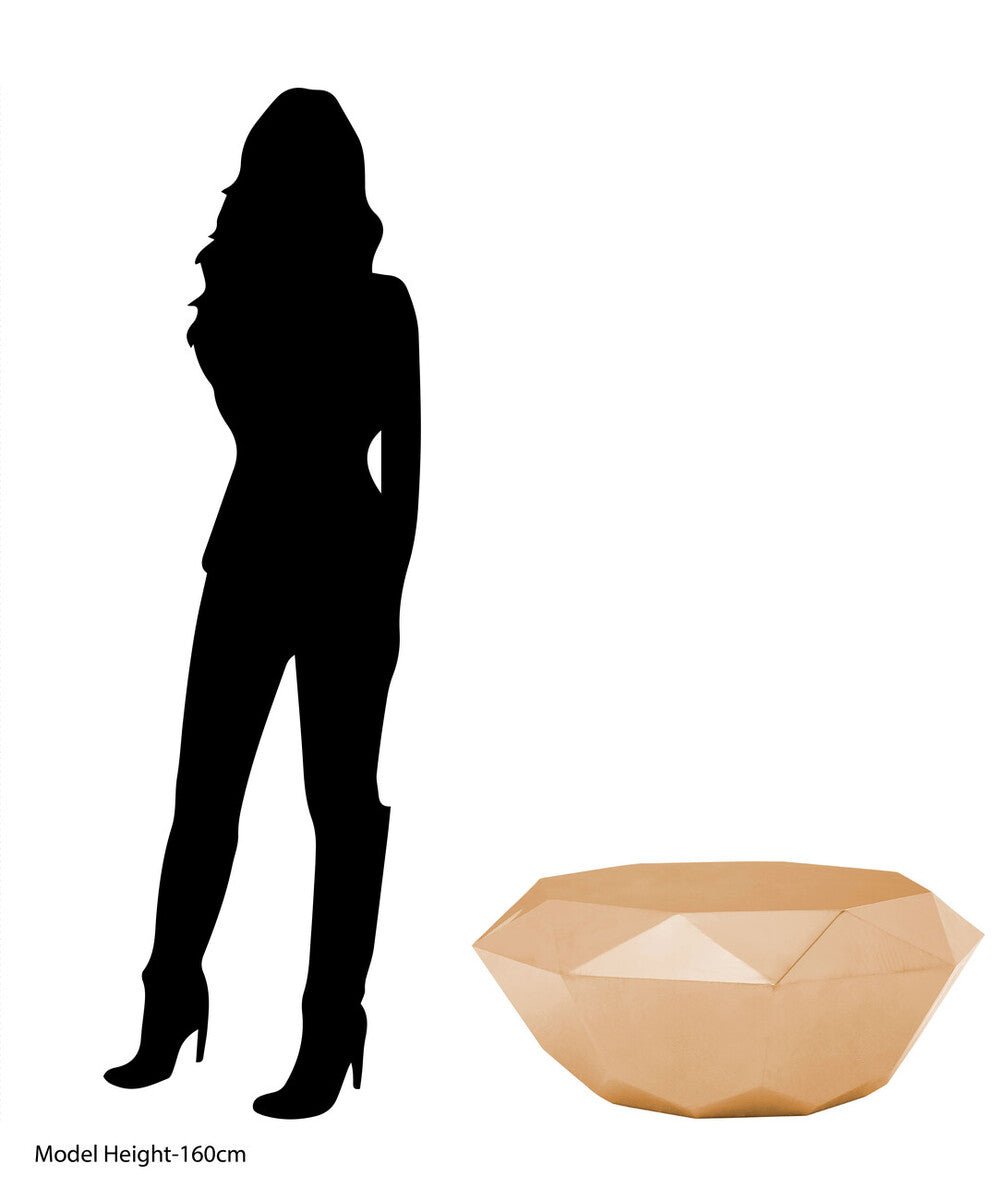 Allure Rose Gold Diamond Cut Coffee Table