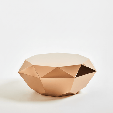 Allure Rose Gold Diamond Cut Coffee Table