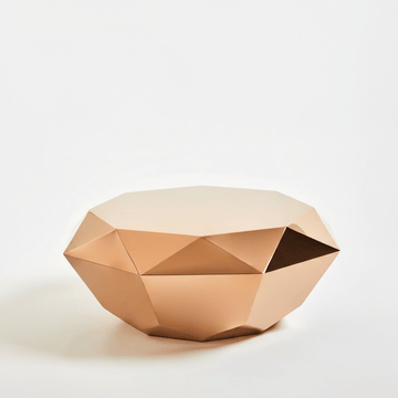 Allure Rose Gold Diamond Cut Coffee Table