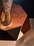 Allure Rose Gold Diamond Cut End Table